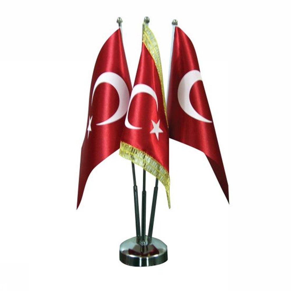 Vatan Bayrak Direği Üçlü Krom Vt303