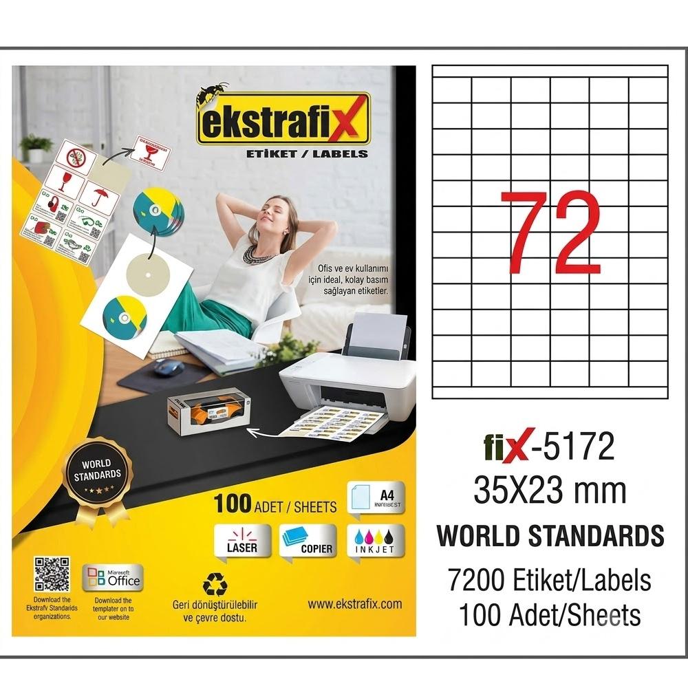 Ekstrafix Laser Etiket 35x23 Fix-5172