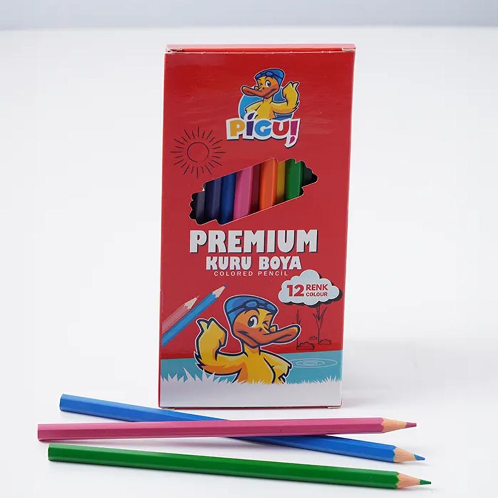 Pigui Kuru Boya Kalemi 12 Renk PGKB-21