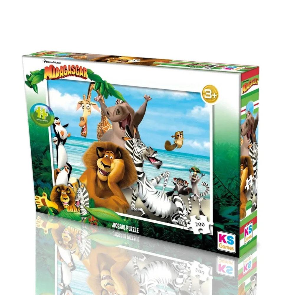KS GAMES Ks Games Puzzle 200 Parça Madagascar Mg 113