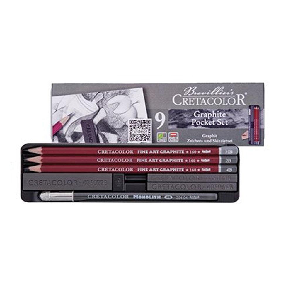 Cretacolor Graphite Eskiz Seti 9 Parça Metal Kutu 16029